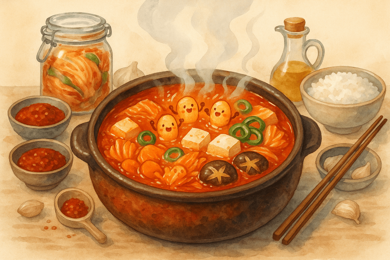 Kimchi-Jjigae – Koreanischer Kimchi-Eintopf