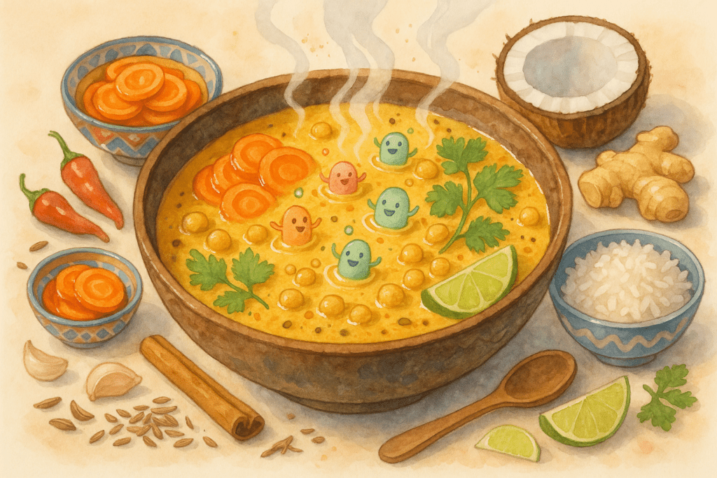 Möhren-Curry mit fermentierten Möhren